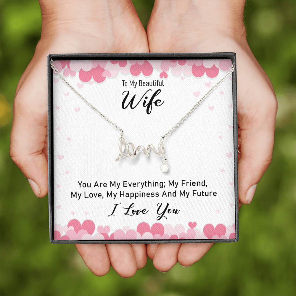 Scripted Love Necklace Gift for Wife