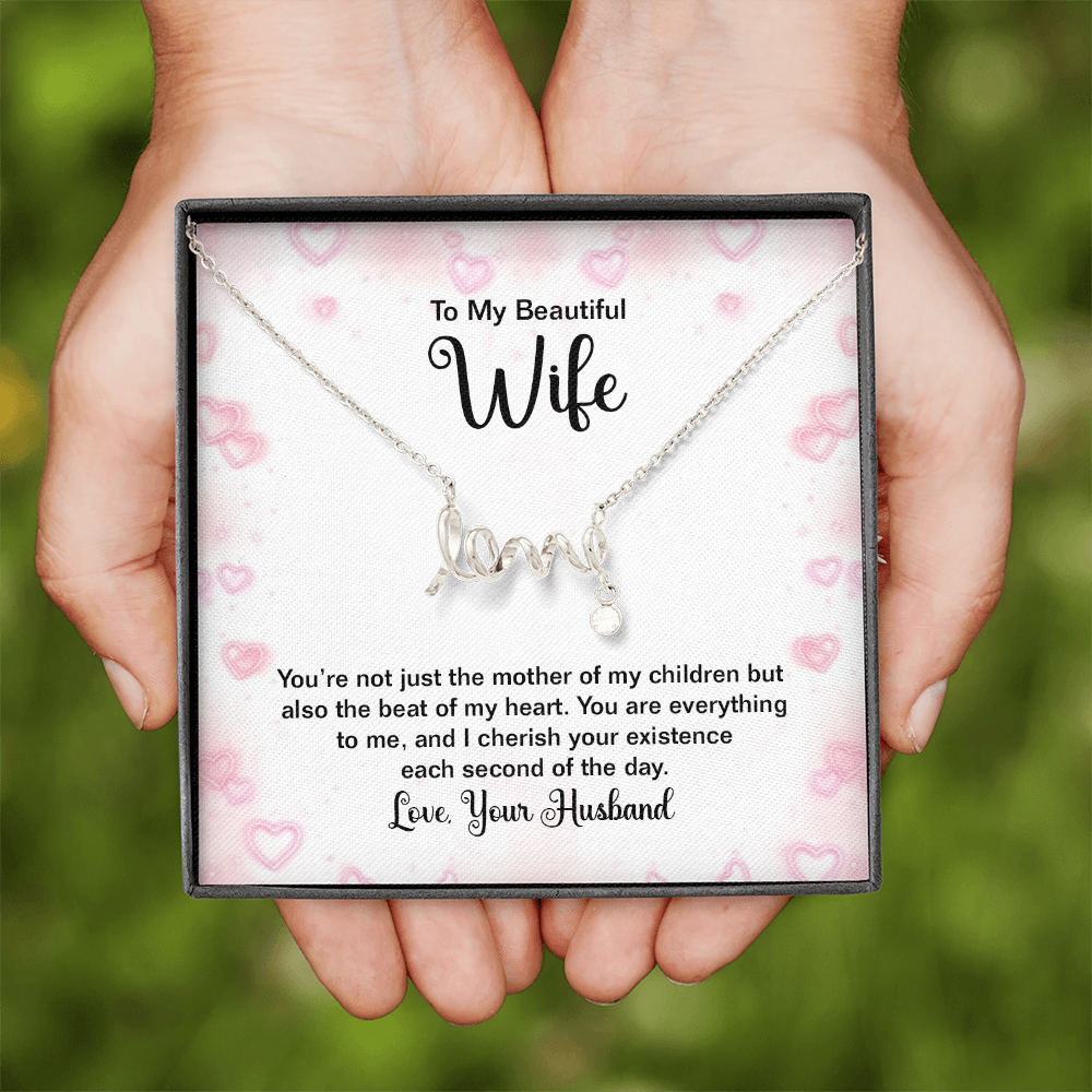 Scripted Love Necklace Gift for Wife