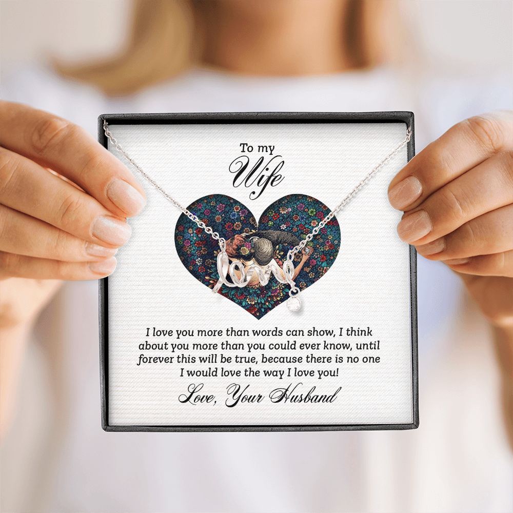 Scripted Love Necklace Gift for Wife