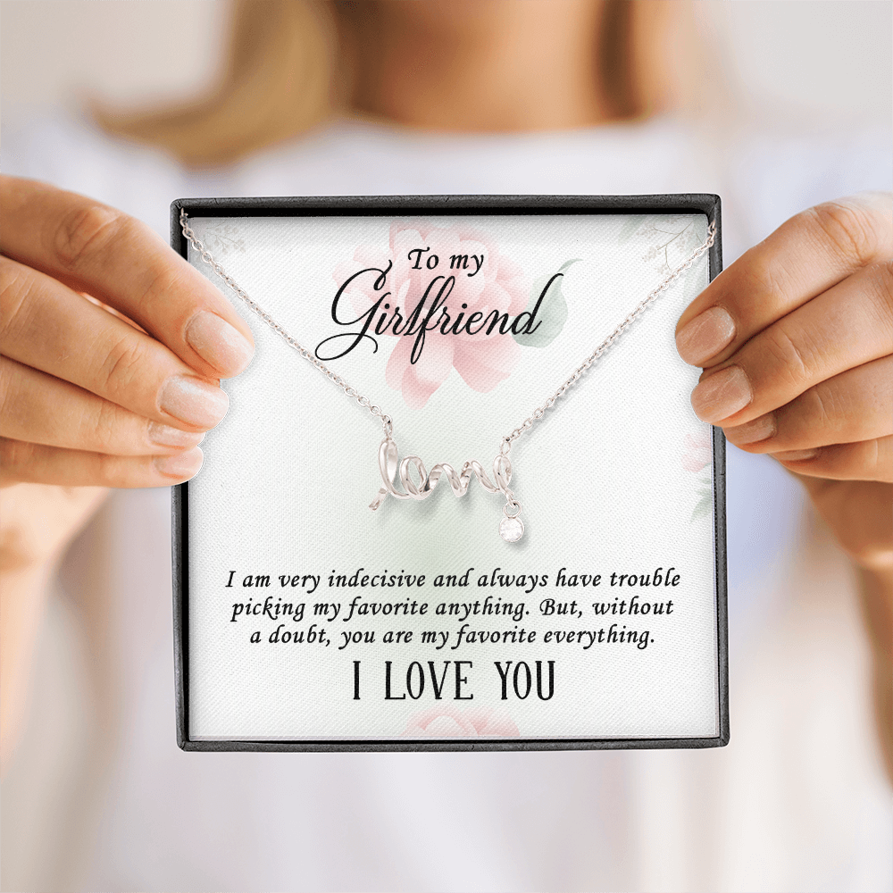 Scripted Love Necklace Gift for Girlfriend