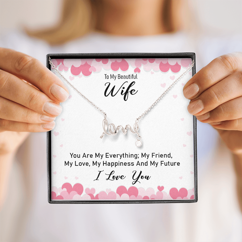 Scripted Love Necklace Gift for Wife