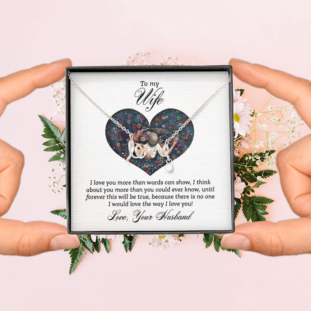 Scripted Love Necklace Gift for Wife