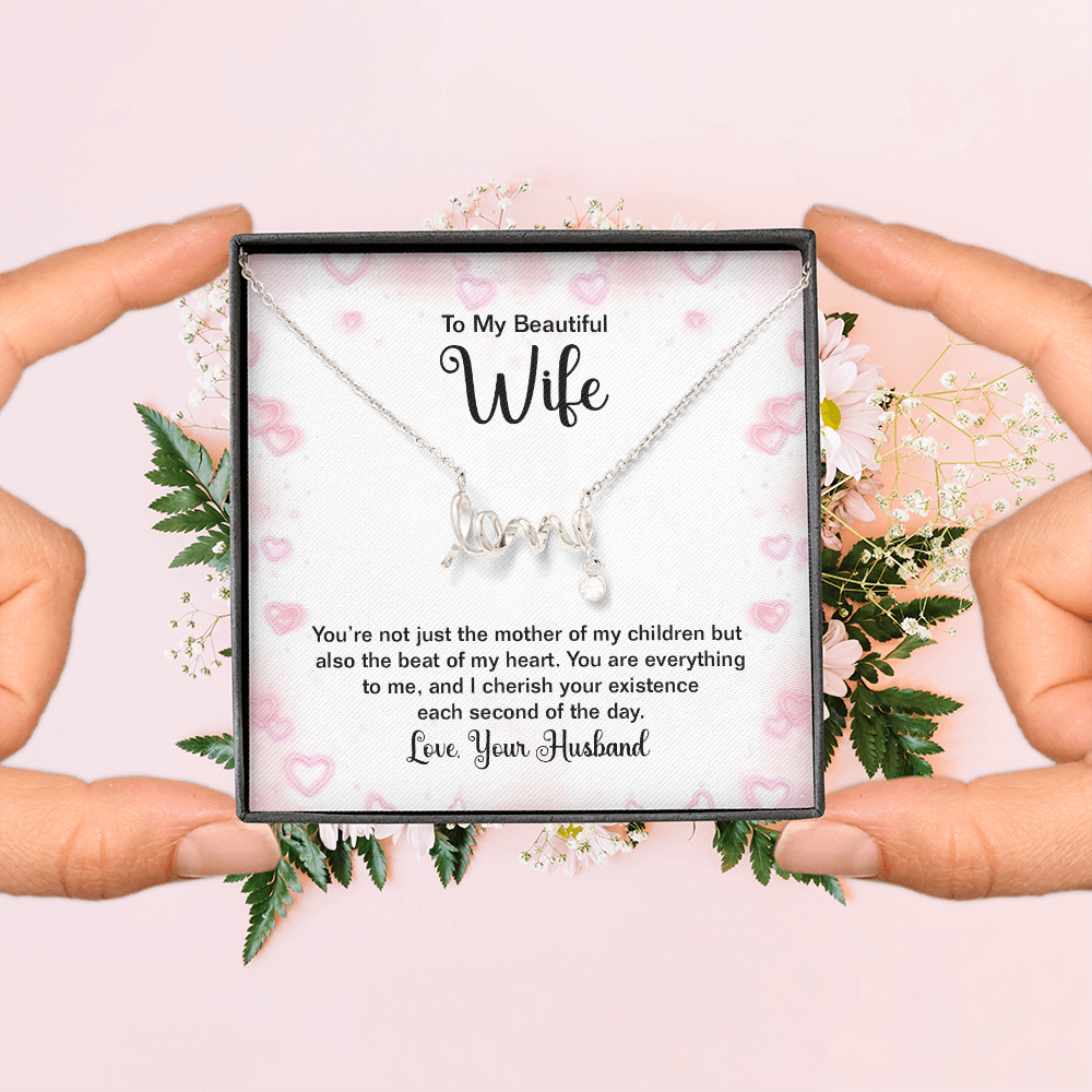 Scripted Love Necklace Gift for Wife