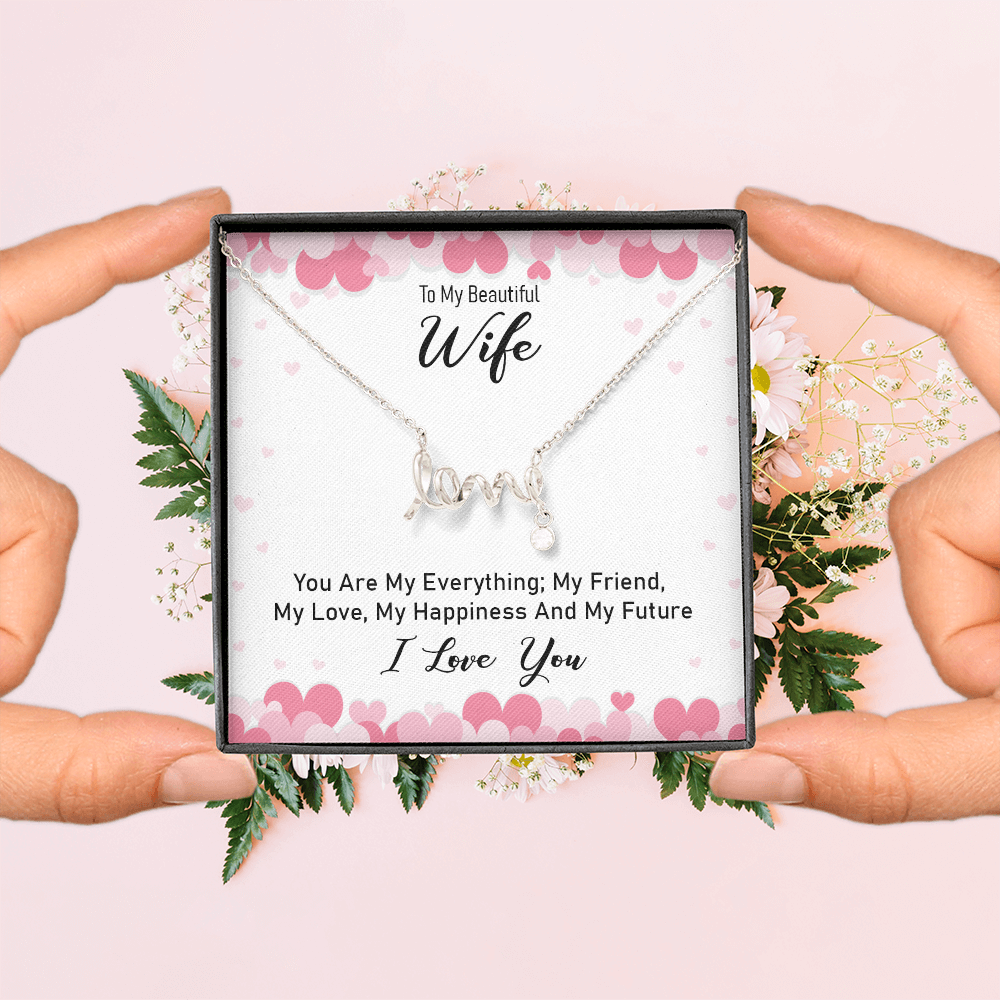 Scripted Love Necklace Gift for Wife