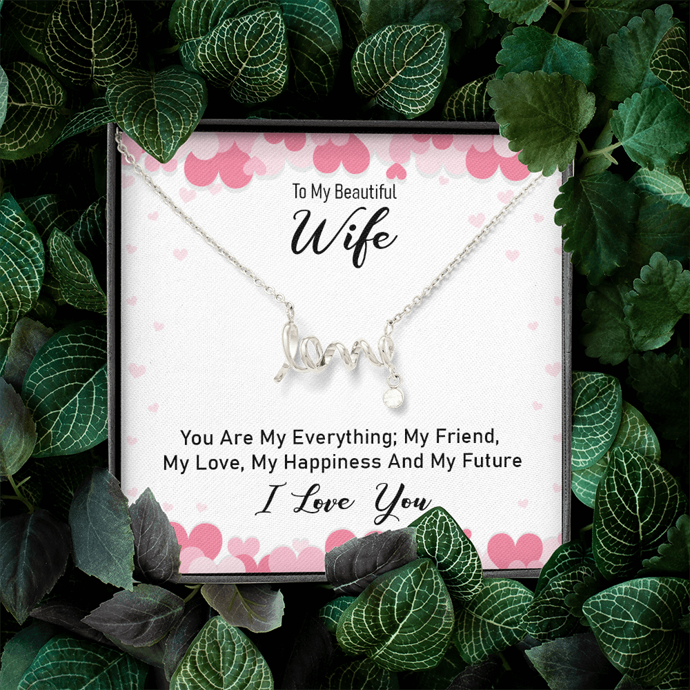 Scripted Love Necklace Gift for Wife