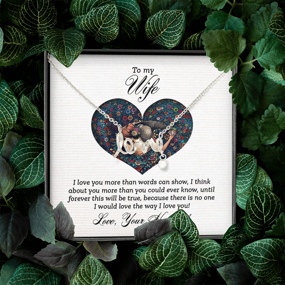 Scripted Love Necklace Gift for Wife