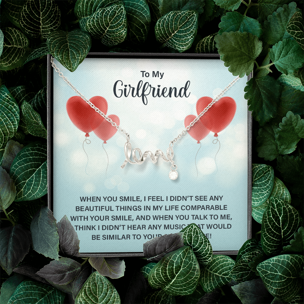 Scripted Love Necklace Gift for Girlfriend