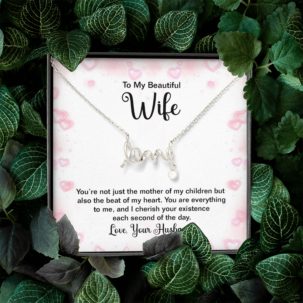 Scripted Love Necklace Gift for Wife