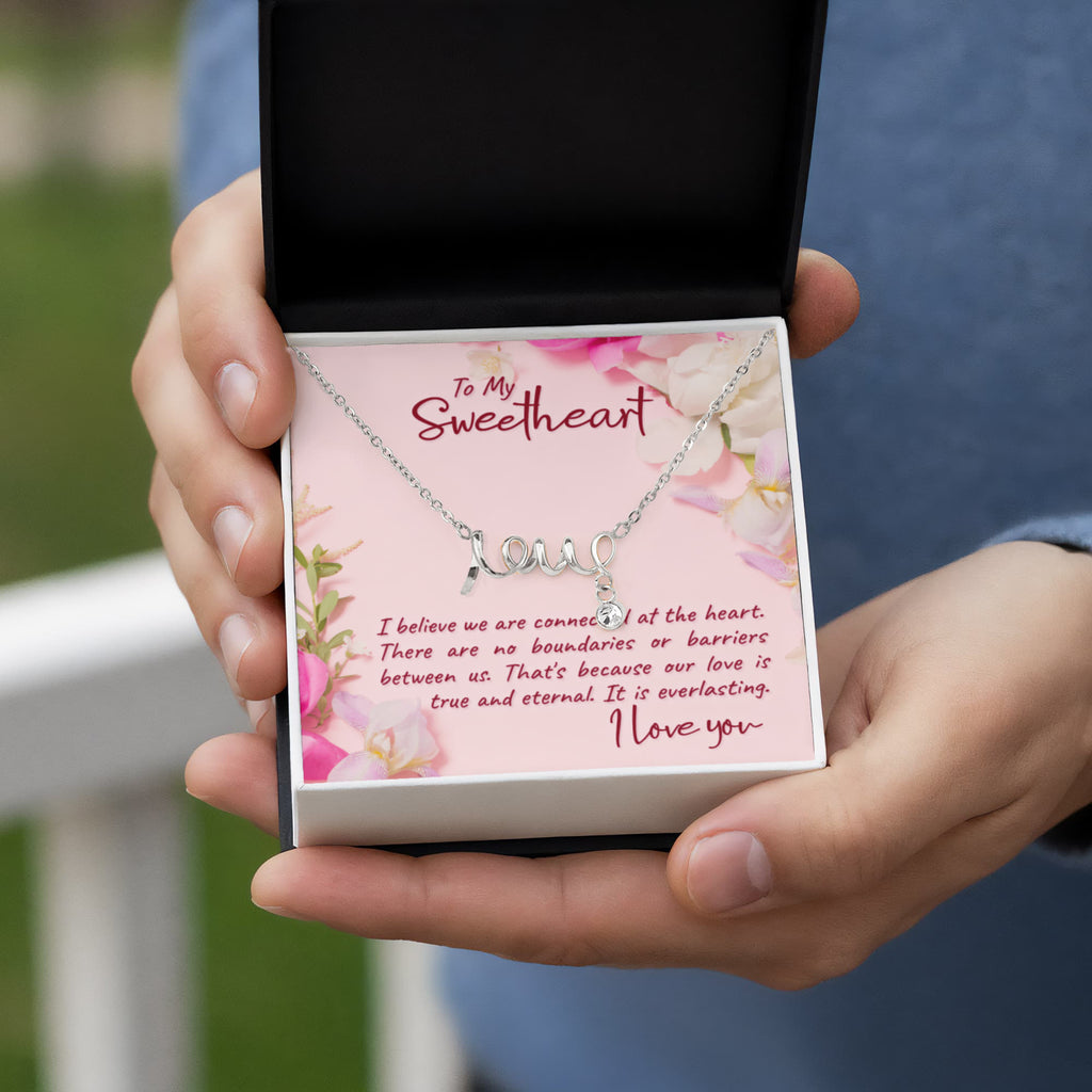 Scripted Love Necklace Gift for Her