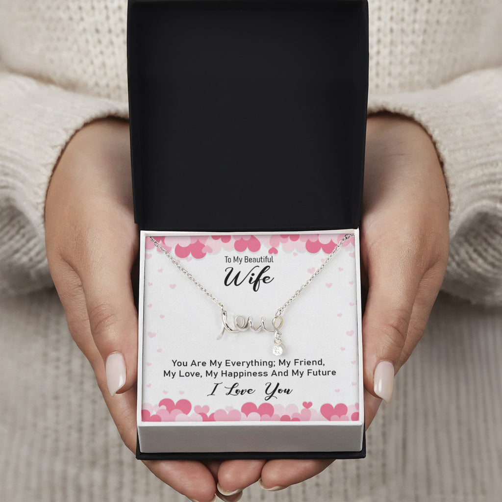 Scripted Love Necklace Gift for Wife