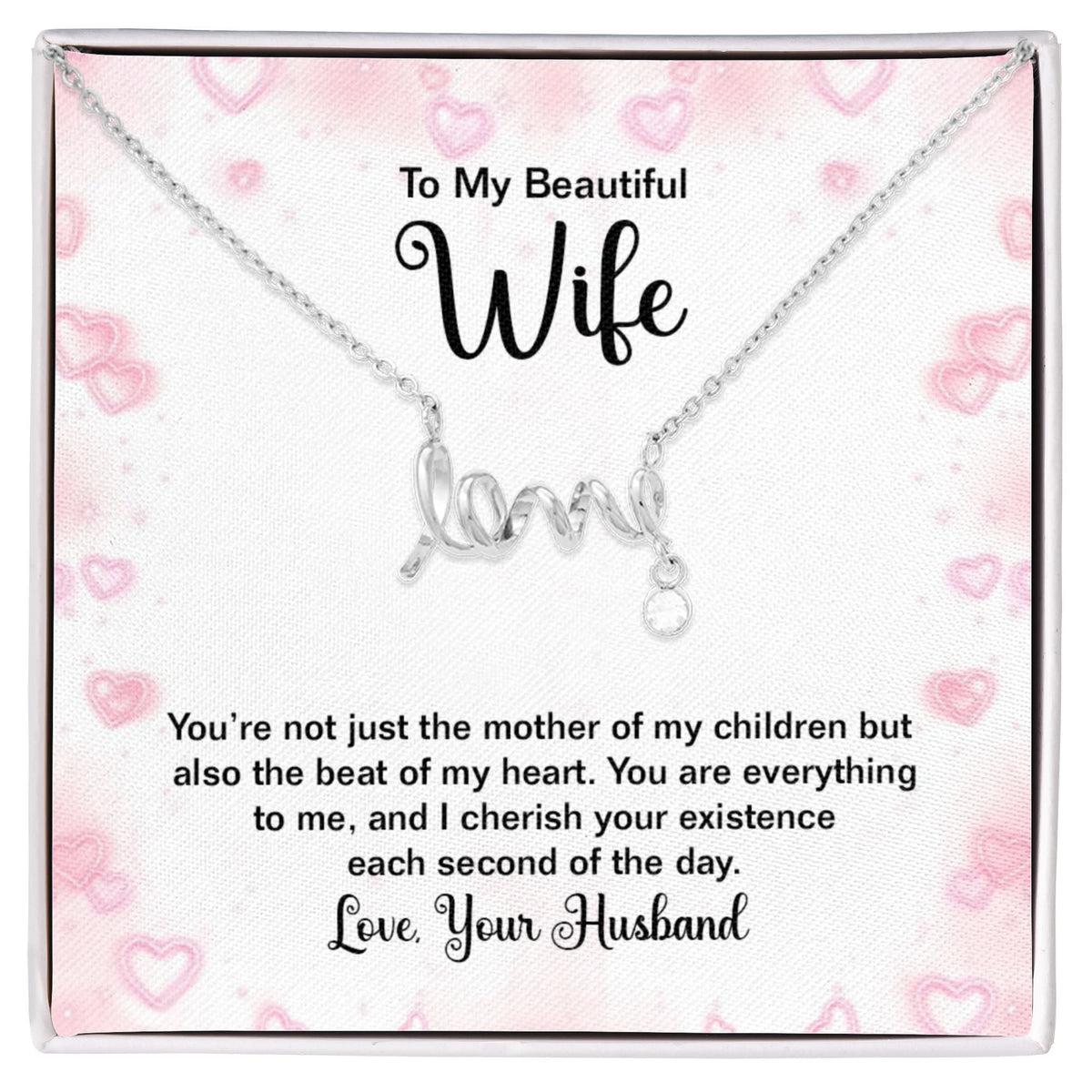 Scripted Love Necklace Gift for Wife