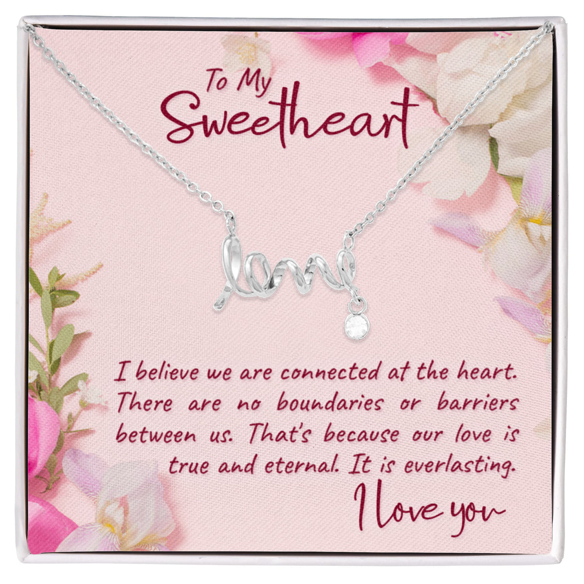 Scripted Love Necklace Gift for Her