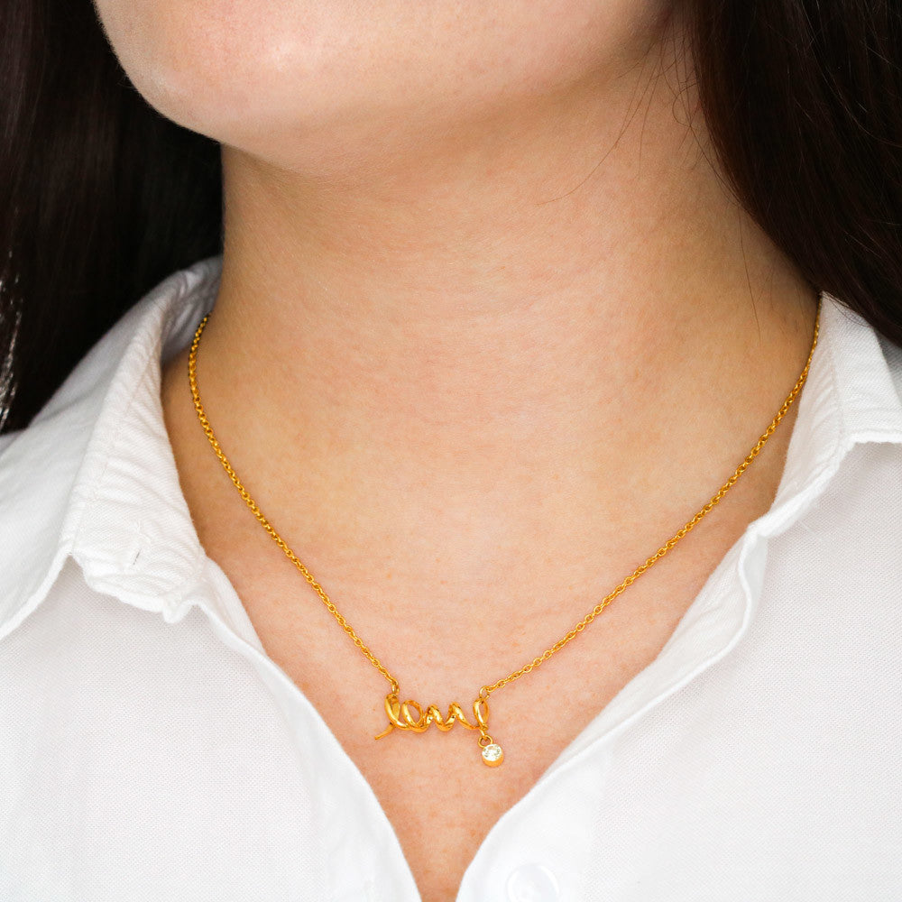 Scripted Love Necklace Gift for Wife