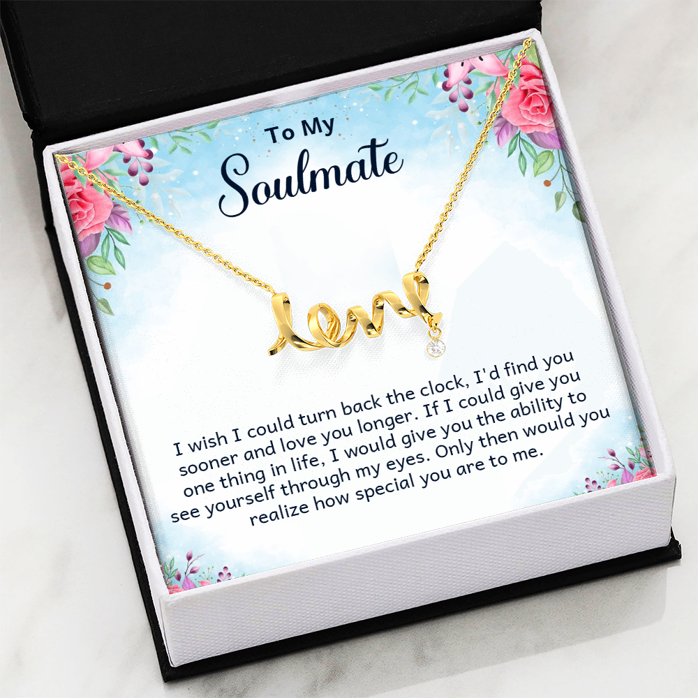 Scripted Love Necklace Gift for Her