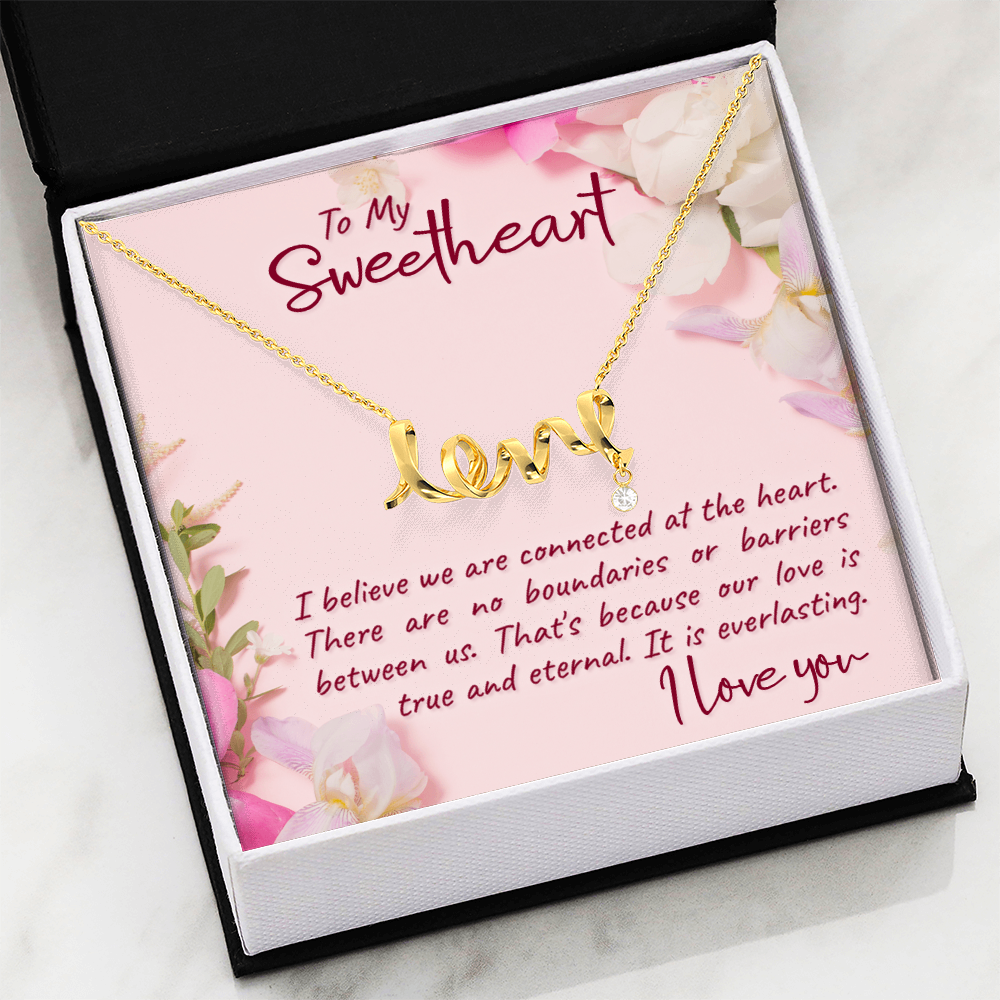 Scripted Love Necklace Gift for Her
