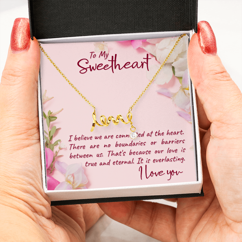 Scripted Love Necklace Gift for Her