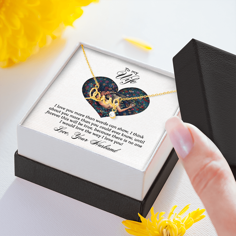 Scripted Love Necklace Gift for Wife