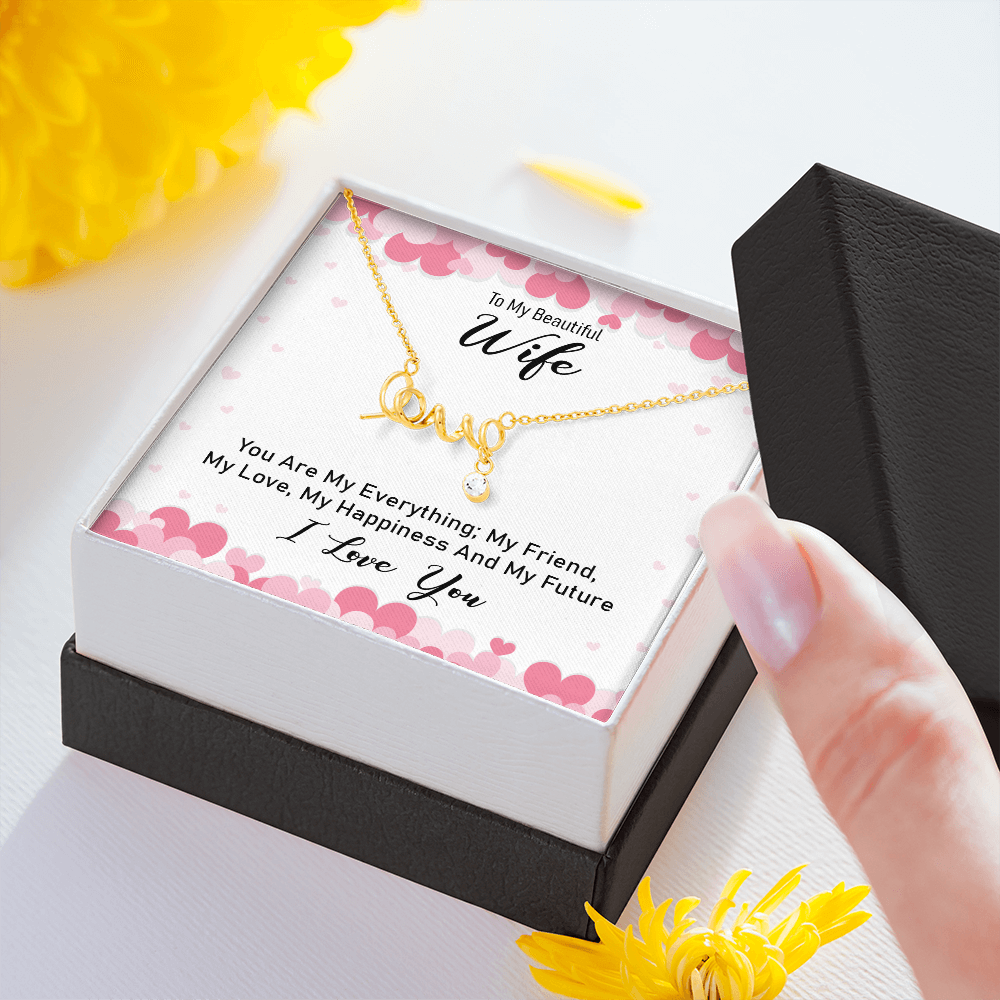 Scripted Love Necklace Gift for Wife