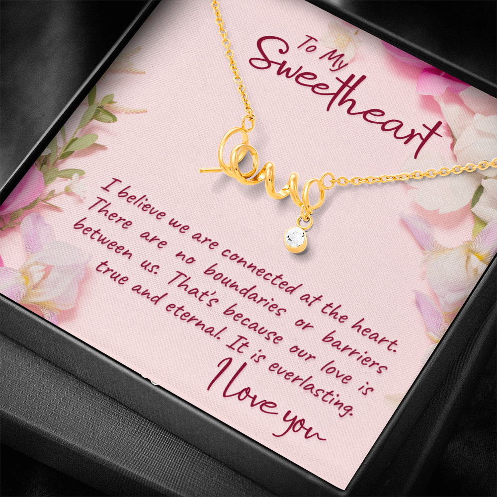 Scripted Love Necklace Gift for Her