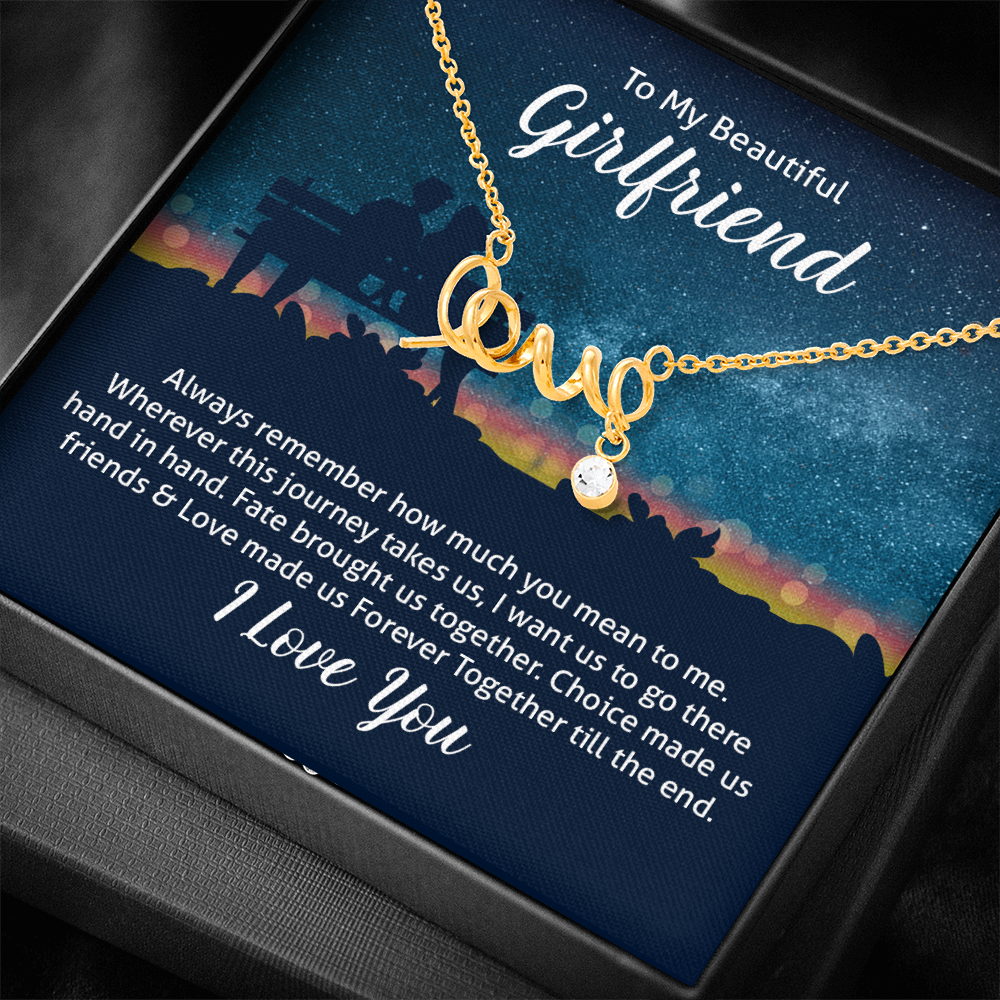 Scripted Love Necklace Gift for Girlfriend