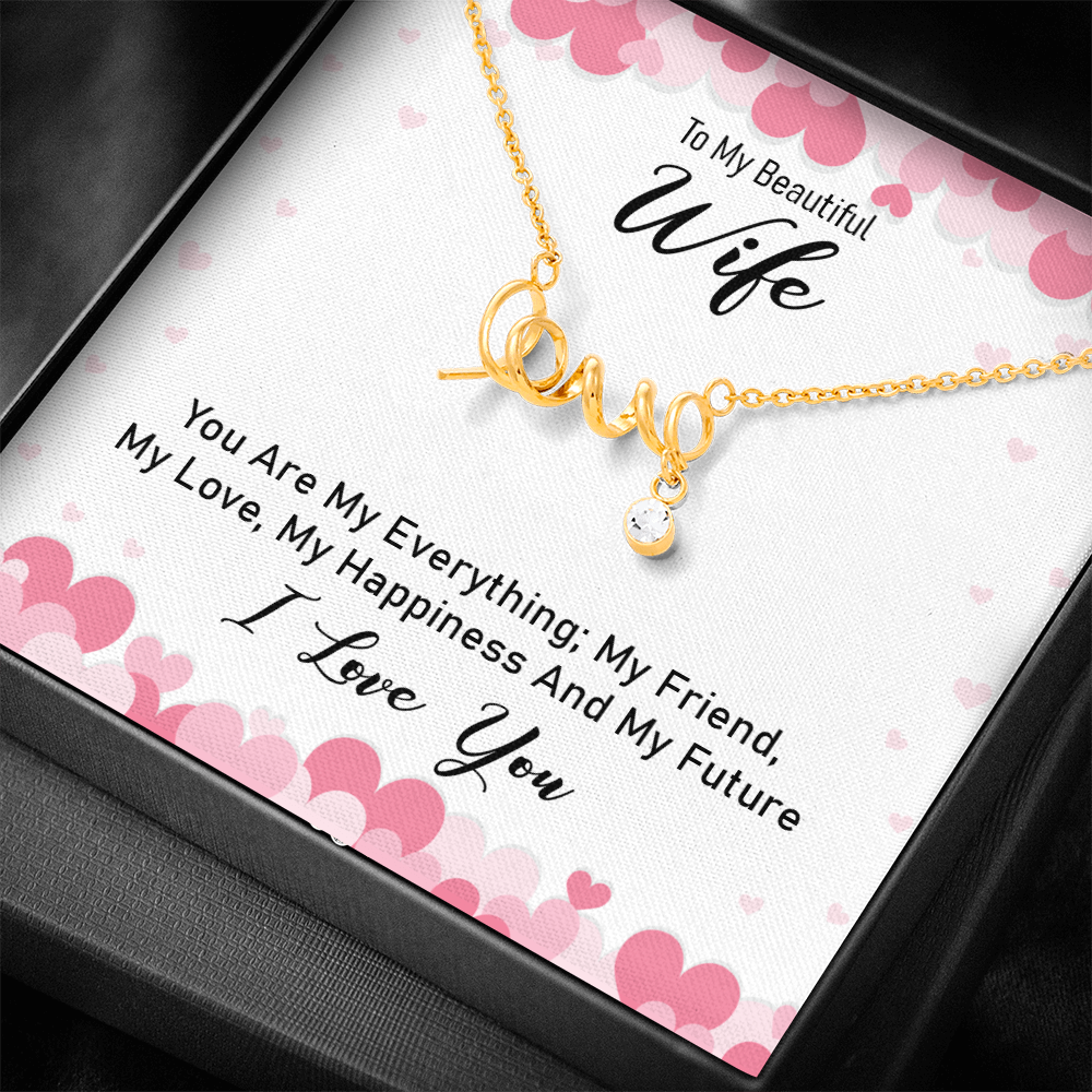 Scripted Love Necklace Gift for Wife