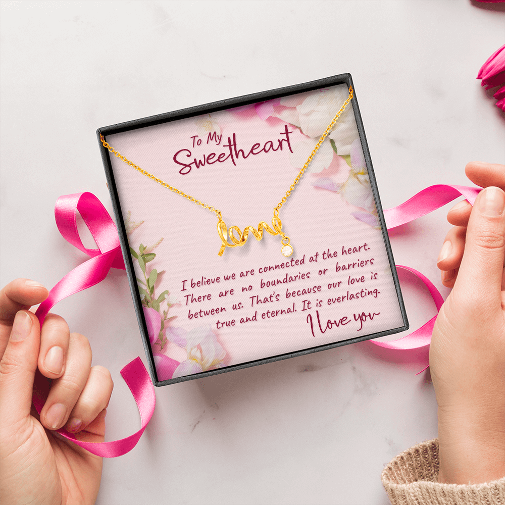 Scripted Love Necklace Gift for Her