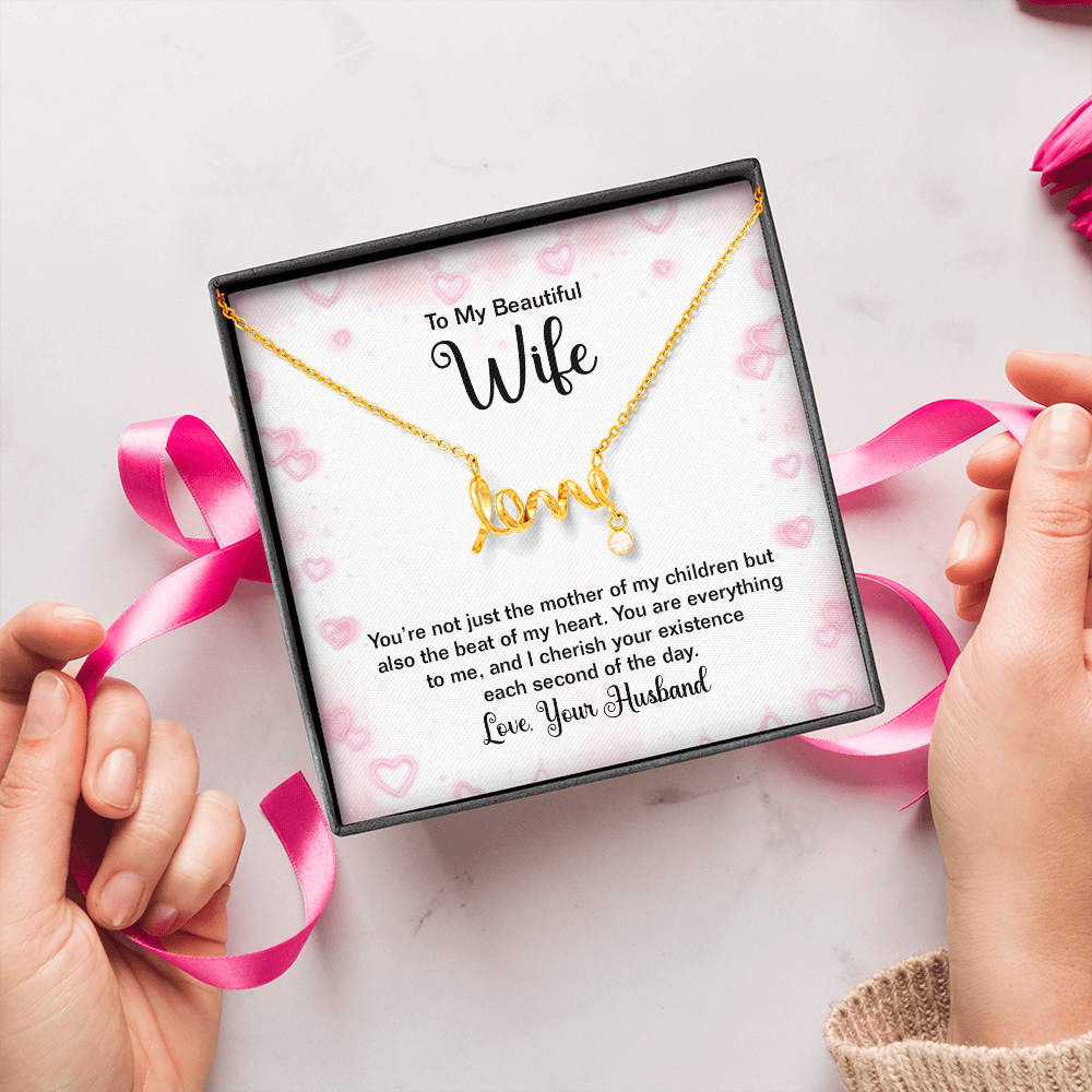 Scripted Love Necklace Gift for Wife