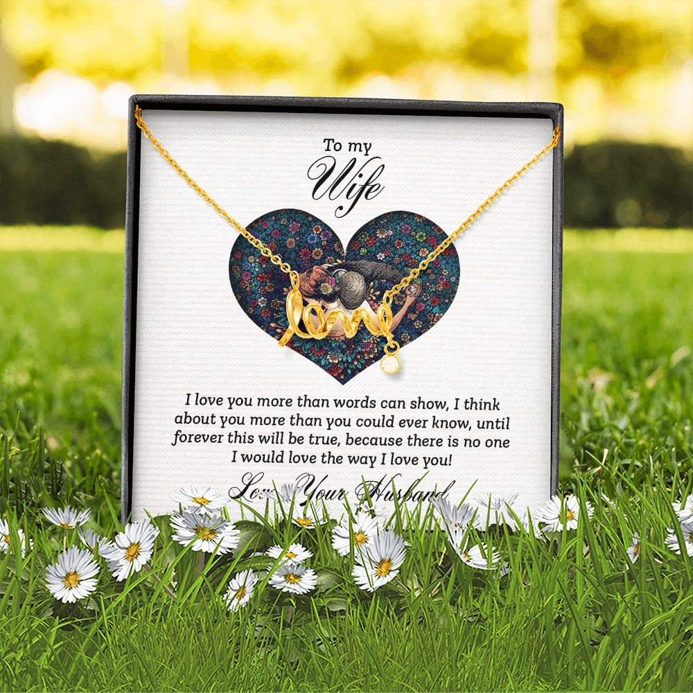 Scripted Love Necklace Gift for Wife