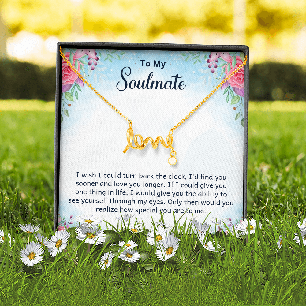 Scripted Love Necklace Gift for Her