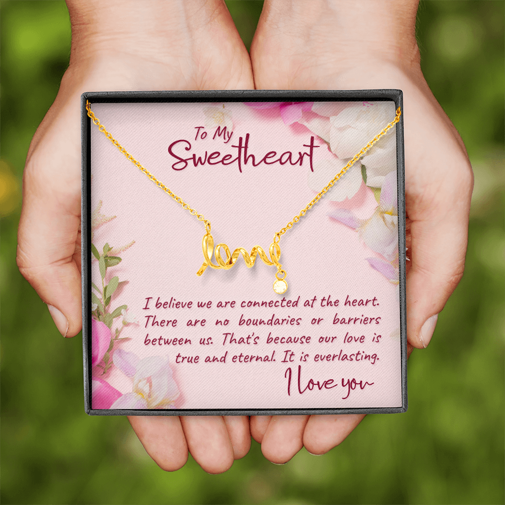 Scripted Love Necklace Gift for Her