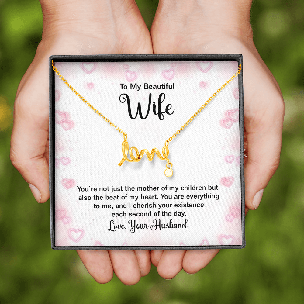 Scripted Love Necklace Gift for Wife