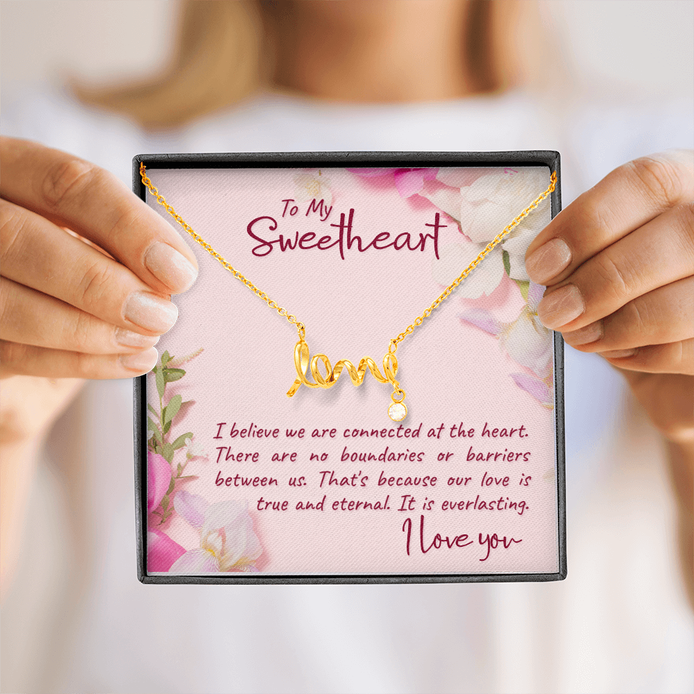 Scripted Love Necklace Gift for Her