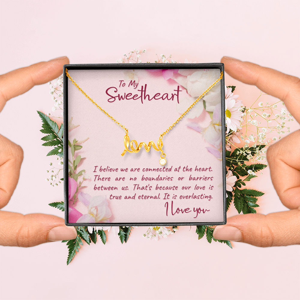 Scripted Love Necklace Gift for Her