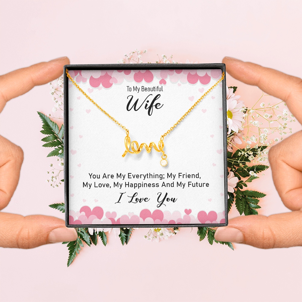 Scripted Love Necklace Gift for Wife