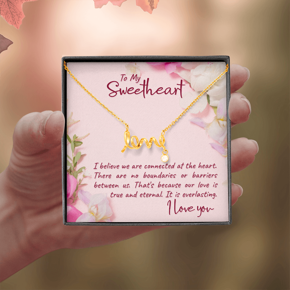 Scripted Love Necklace Gift for Her