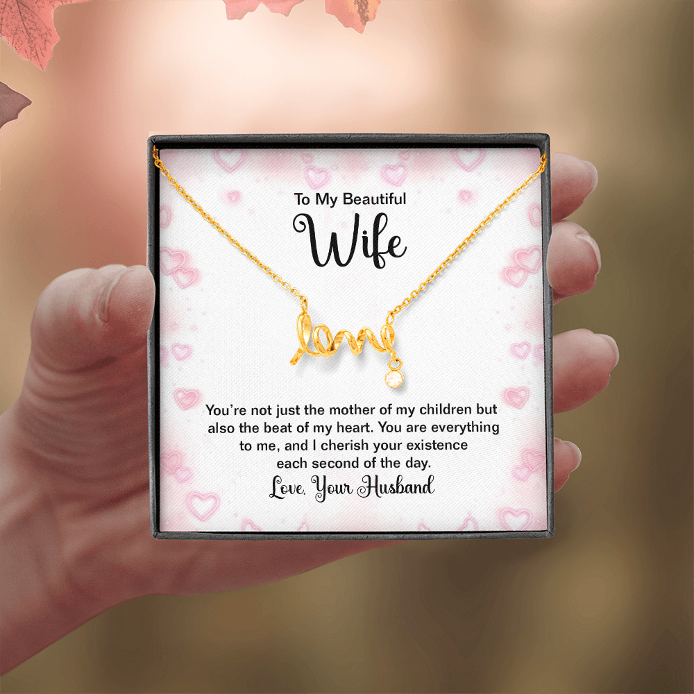 Scripted Love Necklace Gift for Wife