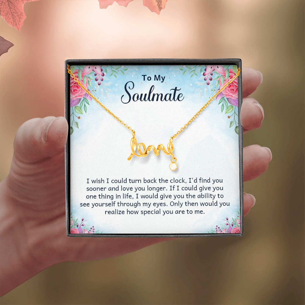 Scripted Love Necklace Gift for Her