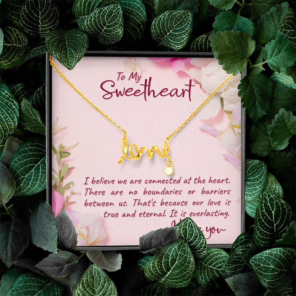 Scripted Love Necklace Gift for Her
