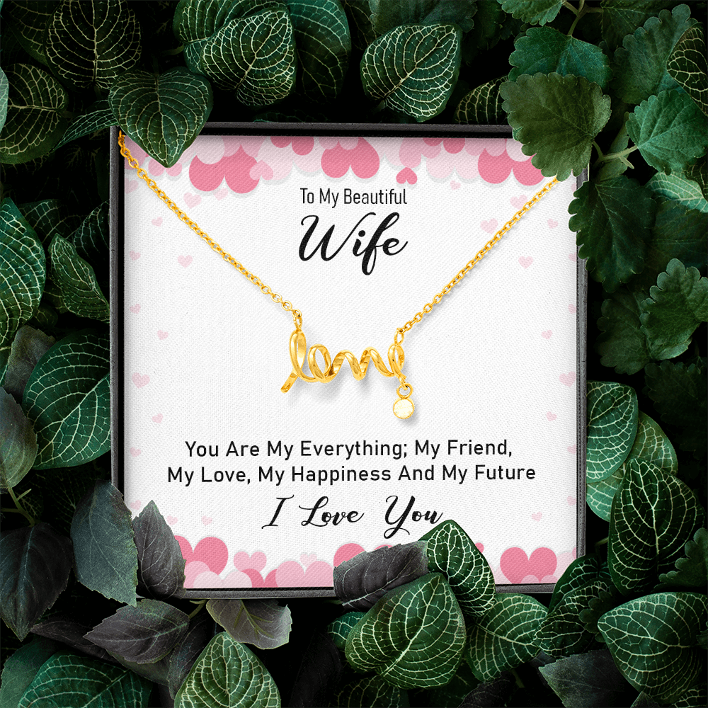Scripted Love Necklace Gift for Wife