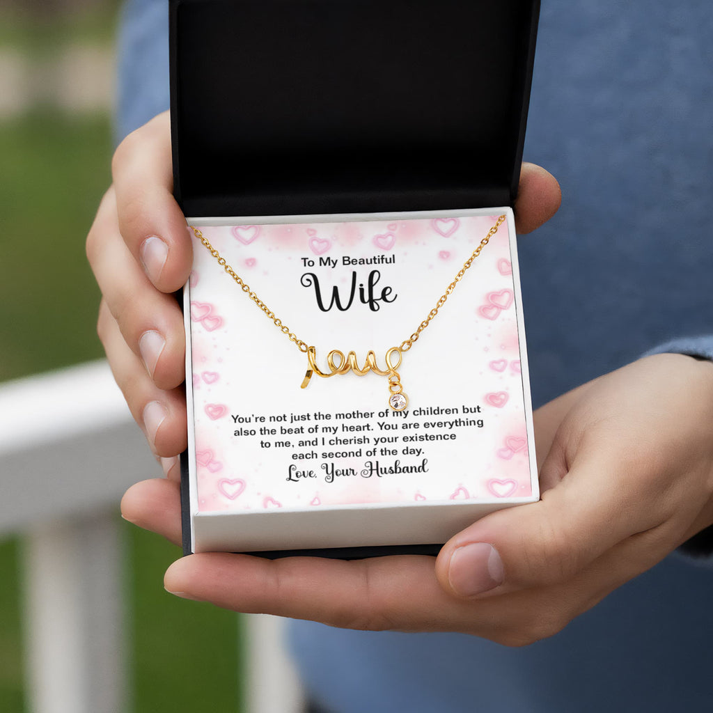 Scripted Love Necklace Gift for Wife