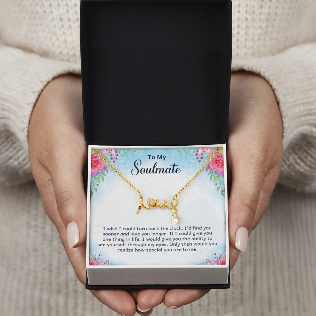 Scripted Love Necklace Gift for Her