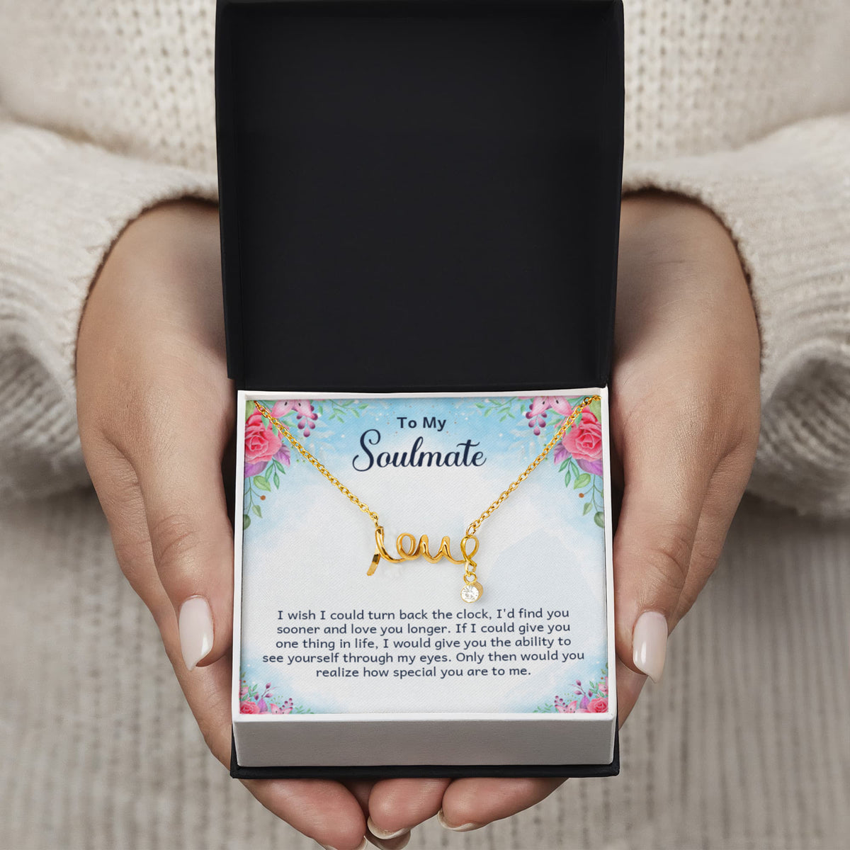Scripted Love Necklace Gift for Her