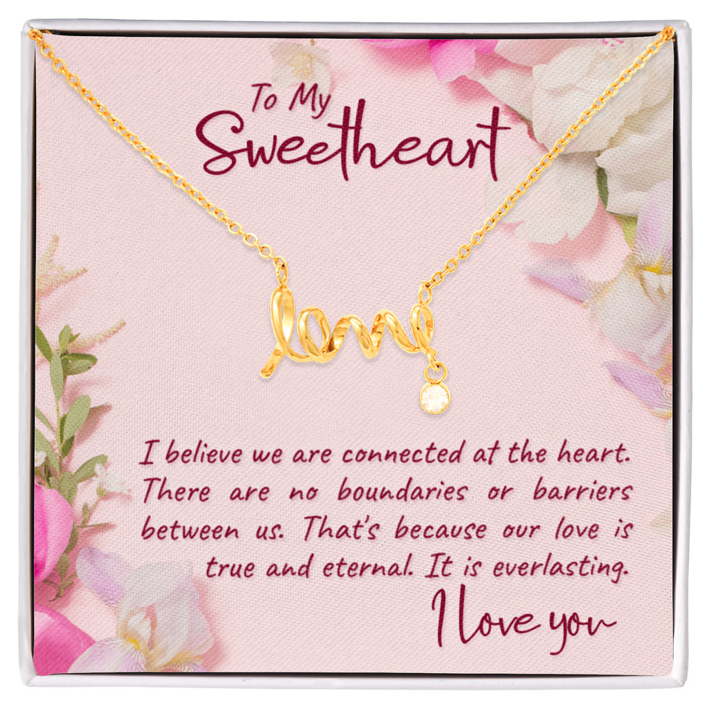 Scripted Love Necklace Gift for Her