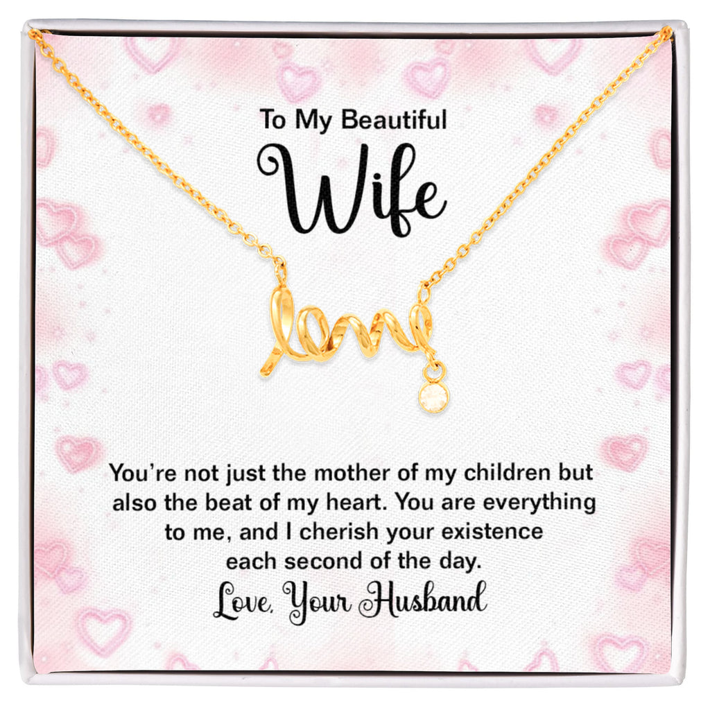 Scripted Love Necklace Gift for Wife