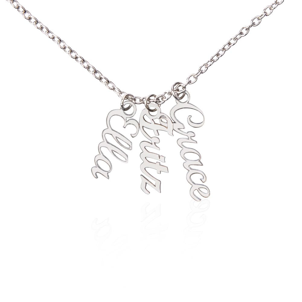 3 Vertical Name Necklace