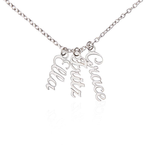 3 Vertical Name Necklace