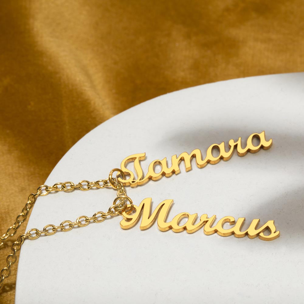 2 Vertical Name Necklace