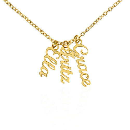 3 Vertical Name Necklace