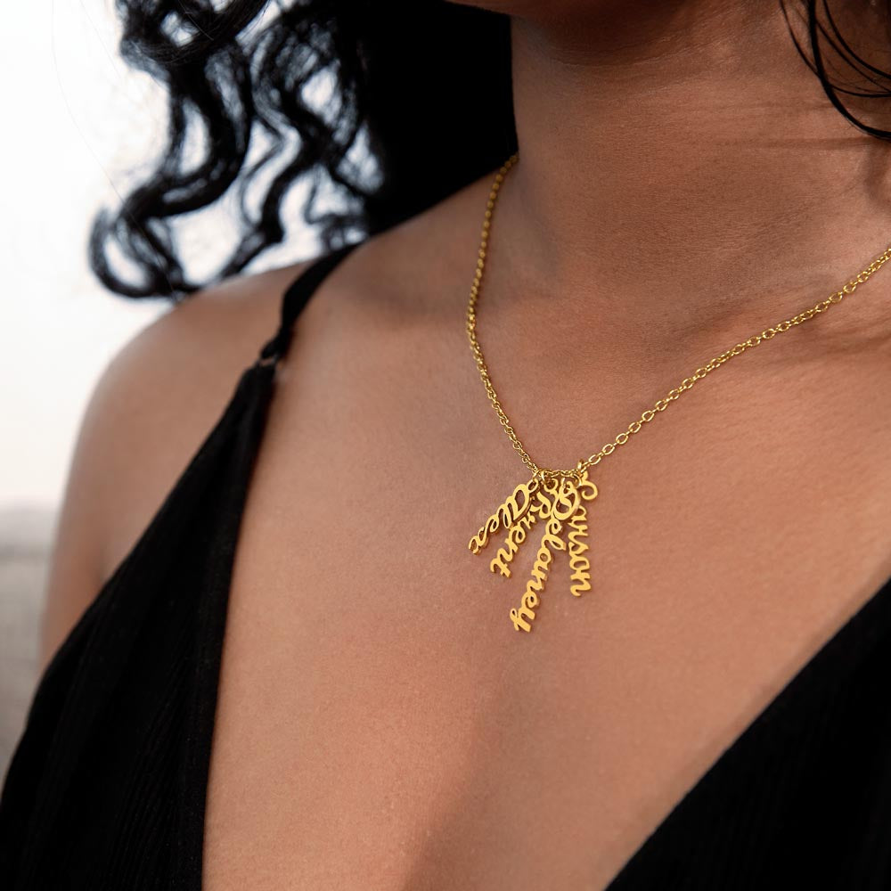 4 Vertical Name Necklace