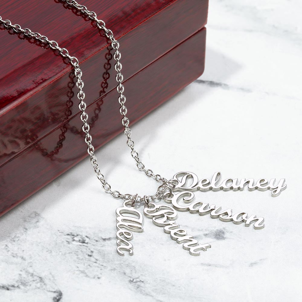4 Vertical Name Necklace